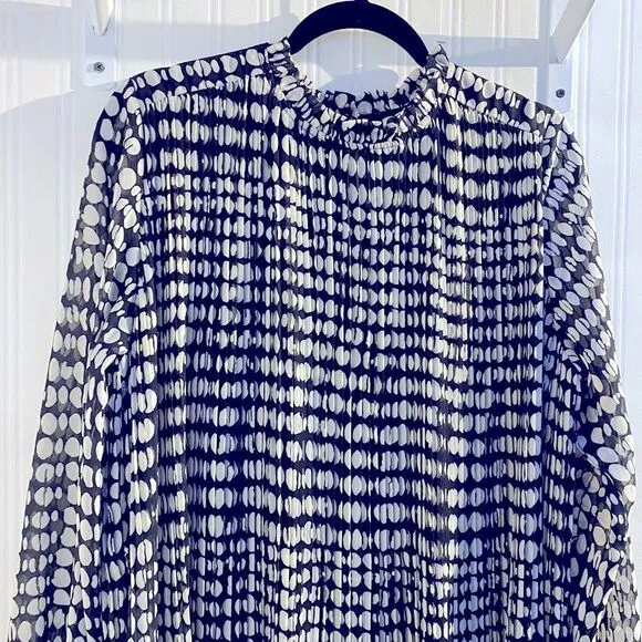 NWOT Louche Polka Dot Printed Tiered Dress Size 8