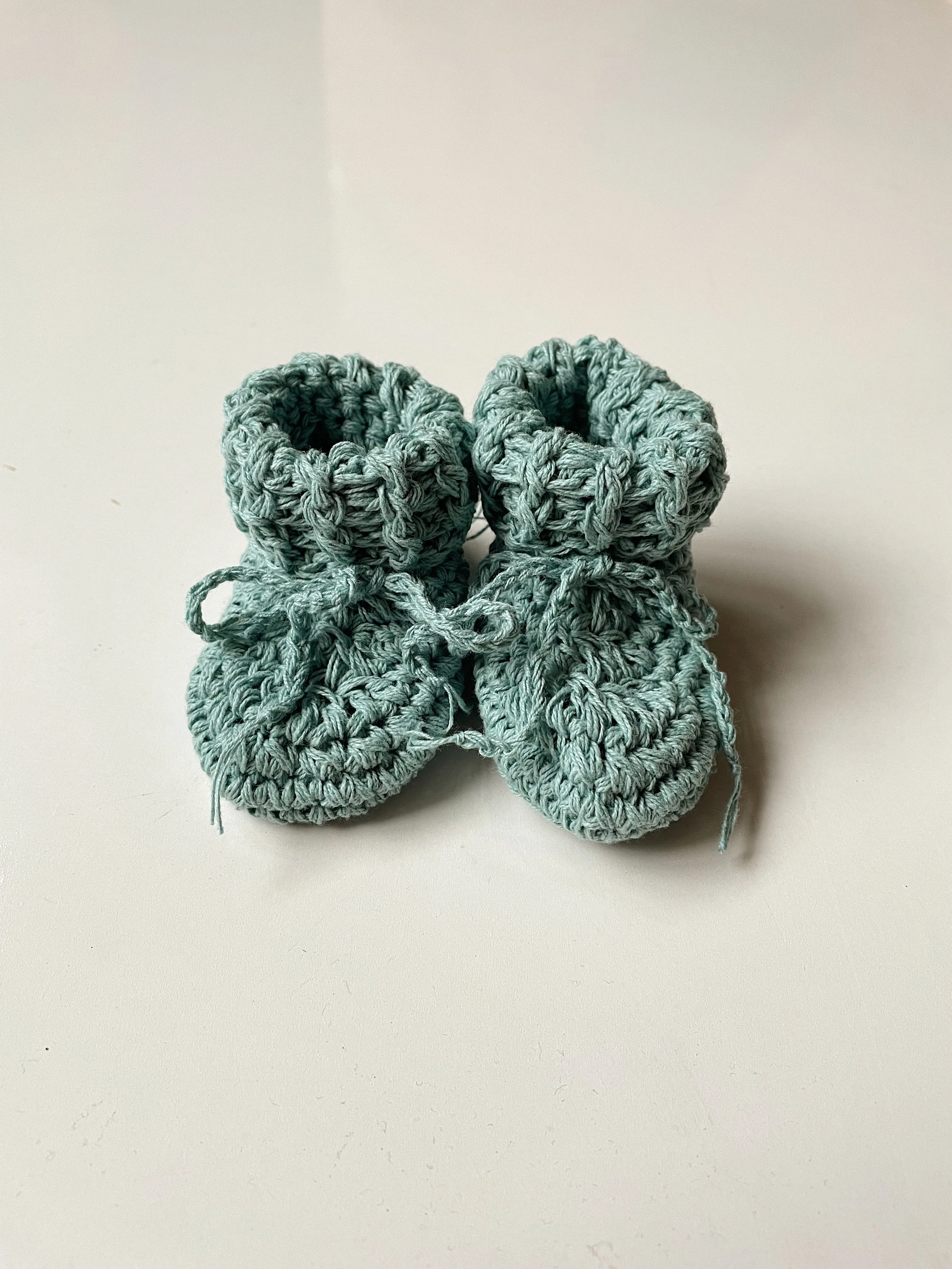 Organic Cotton Tie Baby Booties
