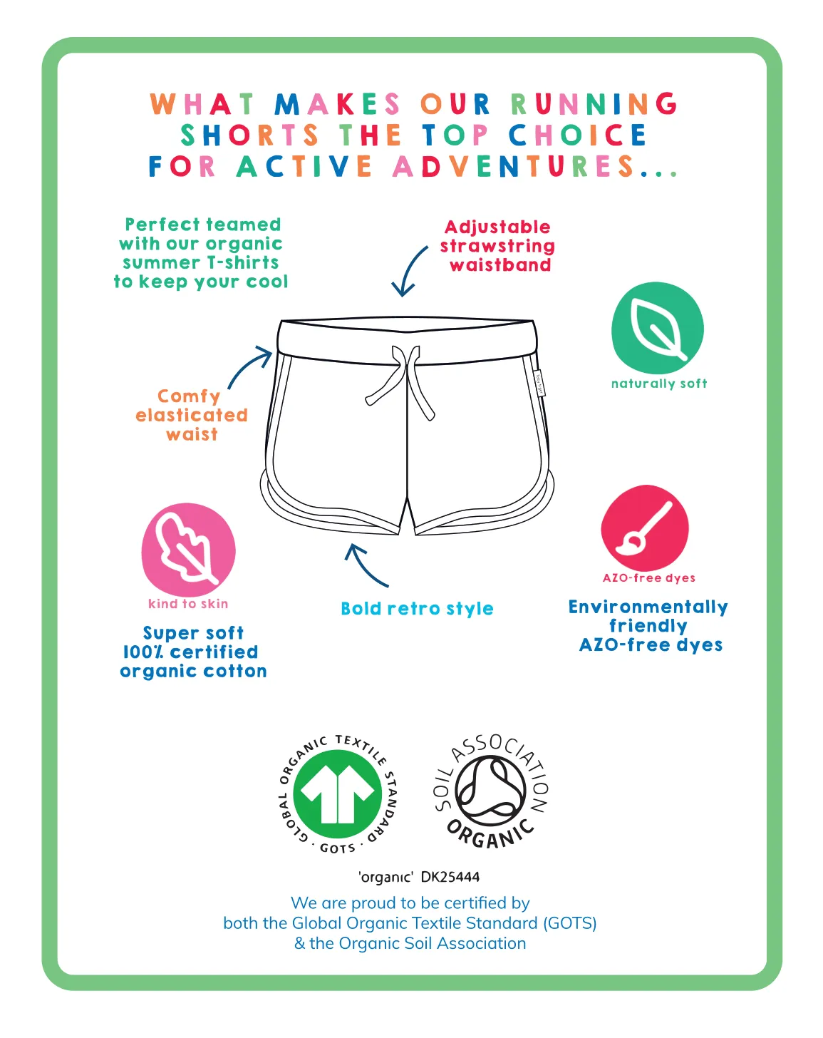 Organic Puffin Print Running Shorts