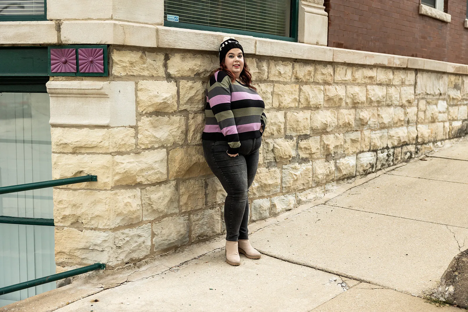 palmer sweater in martini stripe