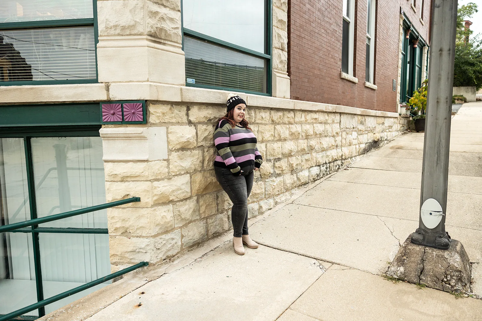 palmer sweater in martini stripe