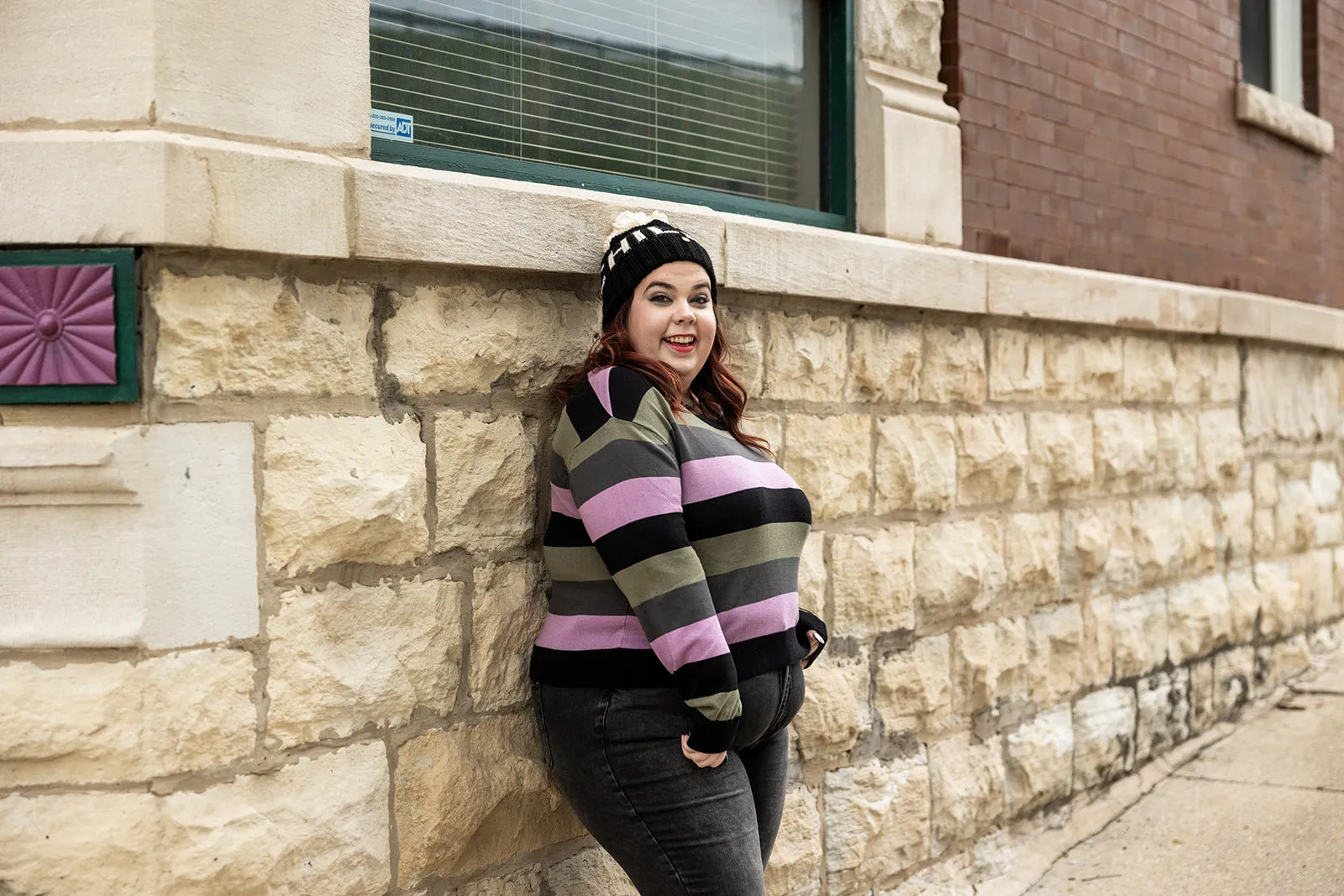palmer sweater in martini stripe