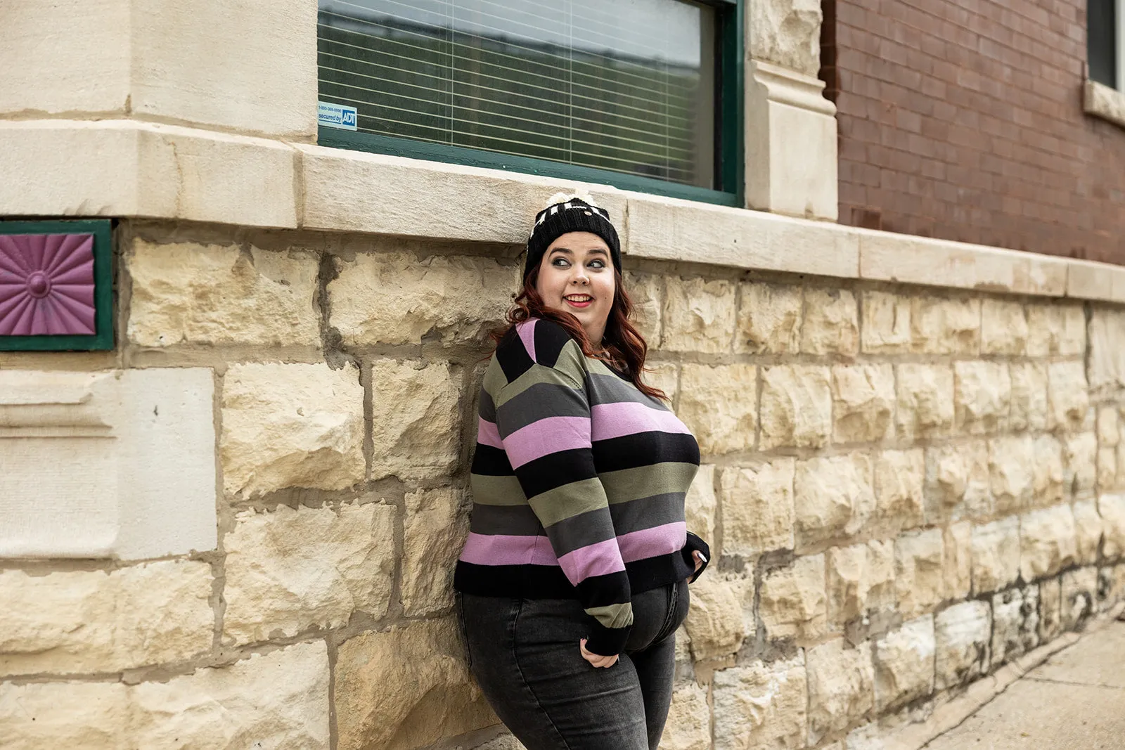palmer sweater in martini stripe