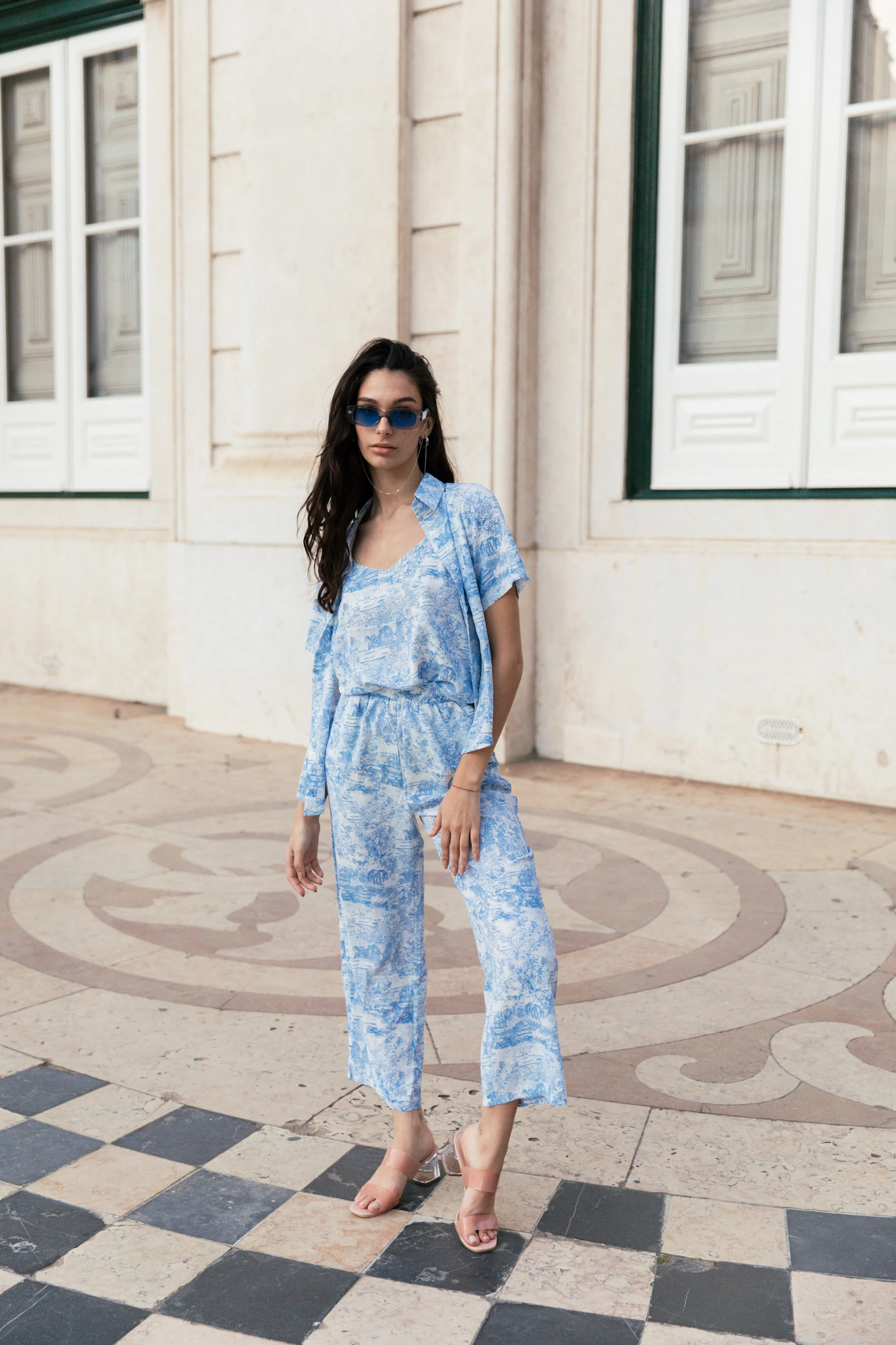 Porcelain Print Short Sleeve Shirt