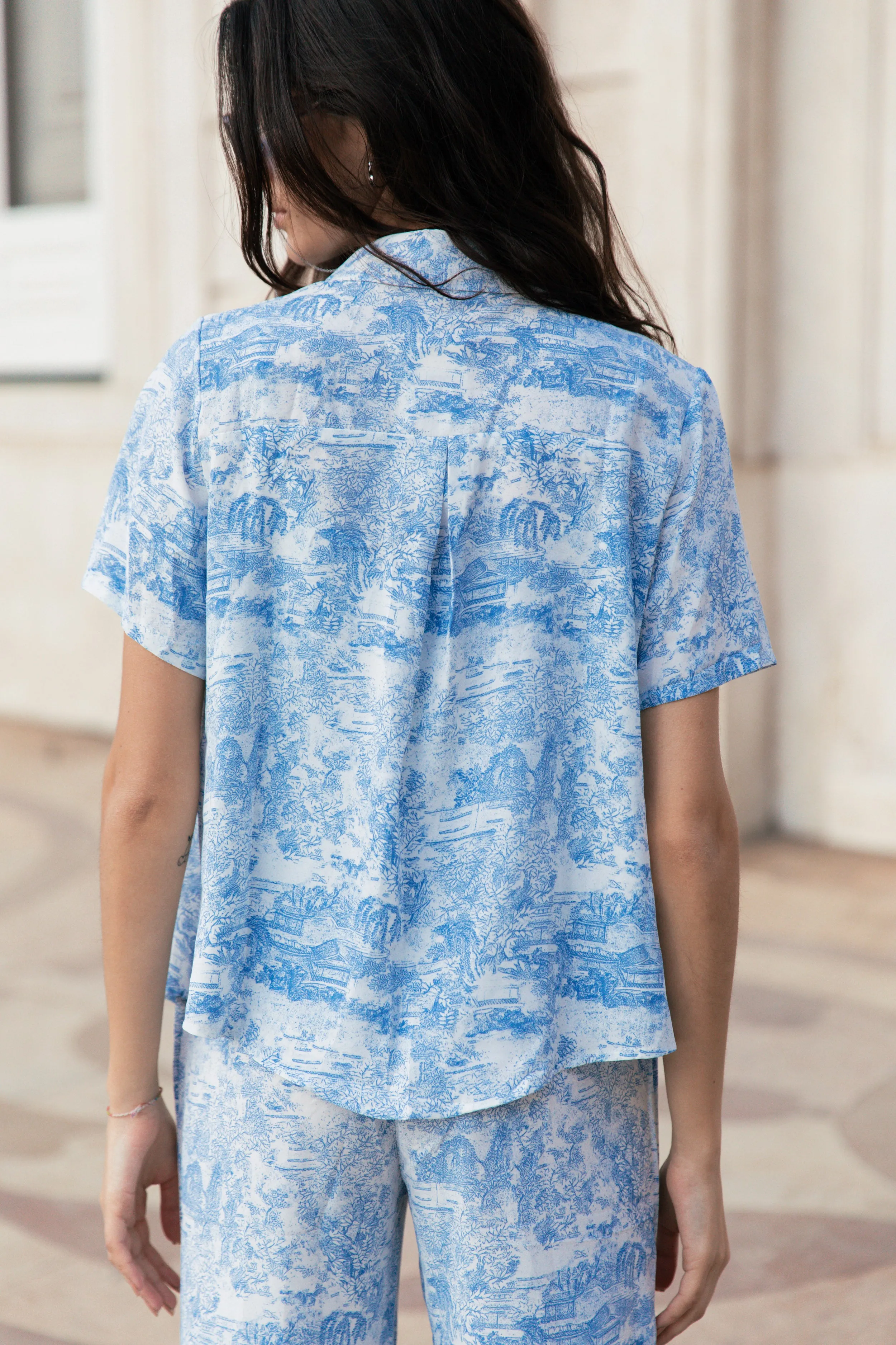 Porcelain Print Short Sleeve Shirt