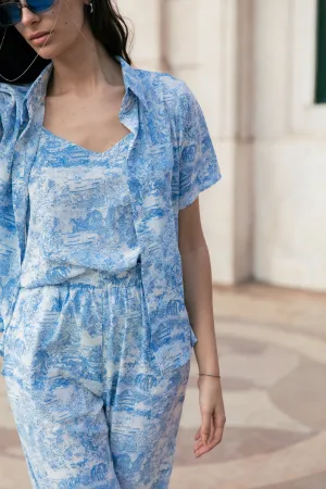 Porcelain Print Short Sleeve Shirt