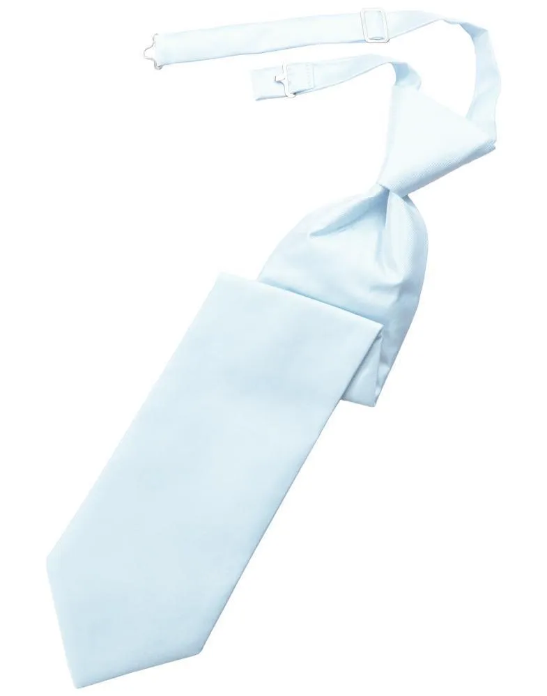 Powder Blue Solid Twill Kids Necktie