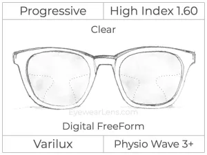 Progressive - Varilux - Physio Wave 3 - Digital - High Index 1.60 - Clear