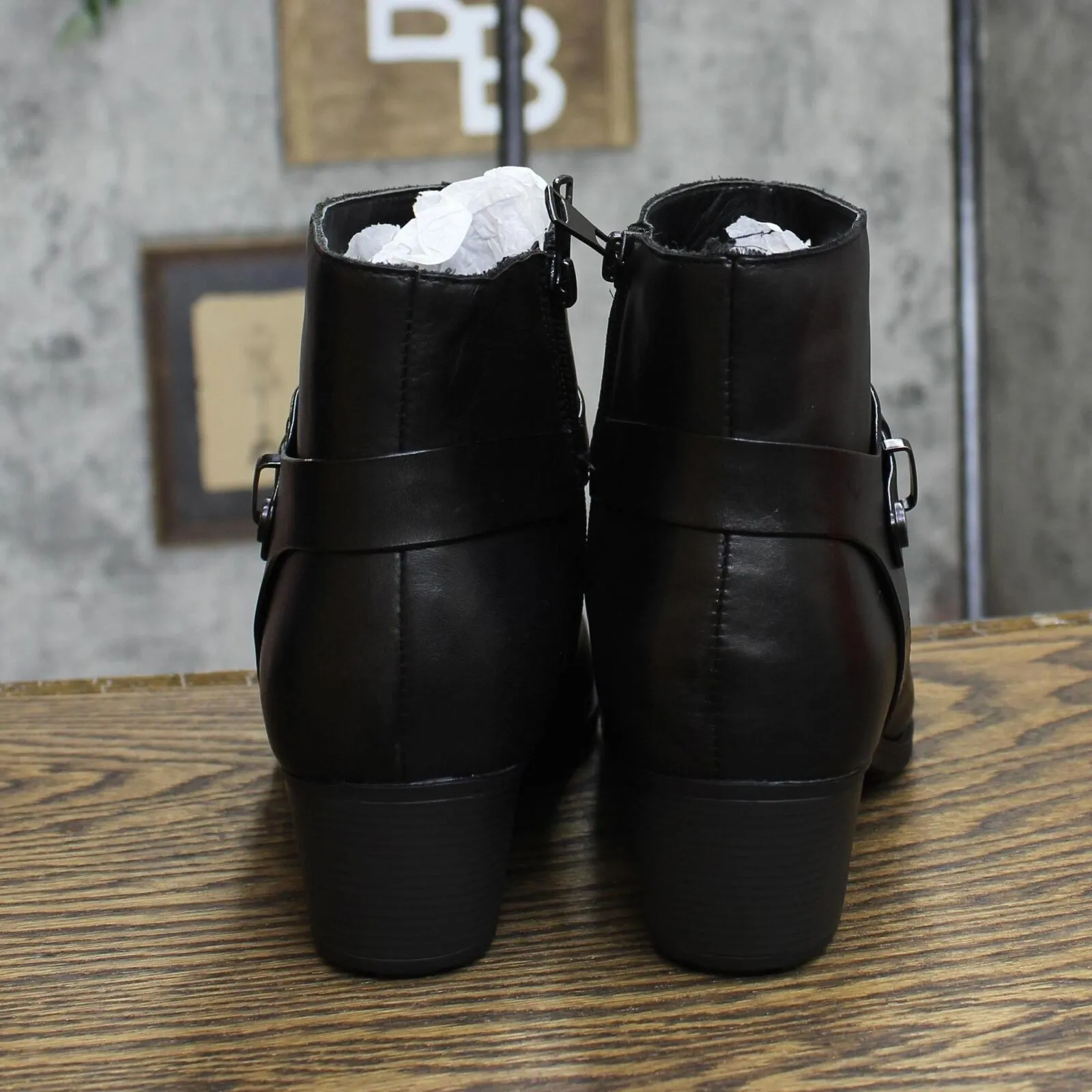 Propet Women's Leather Ankle Boots WFX175L Black 8W