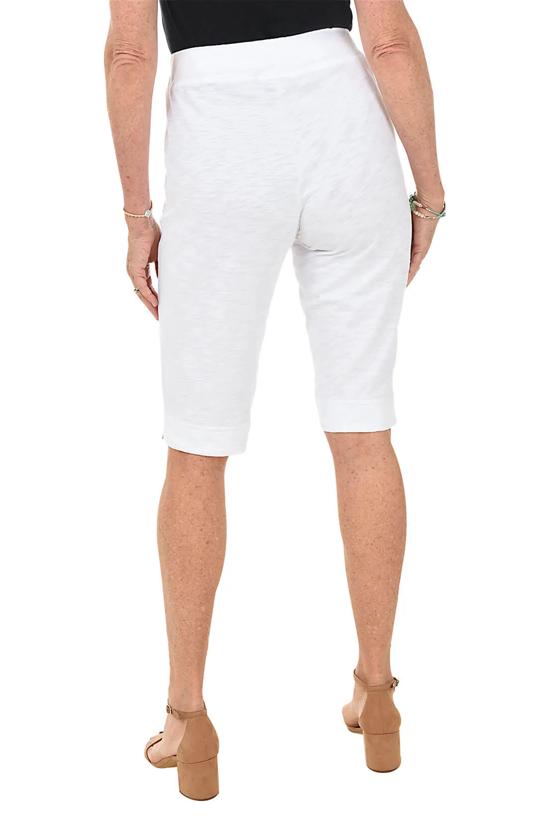Pull-On Slub-Knit Clamdigger Pant
