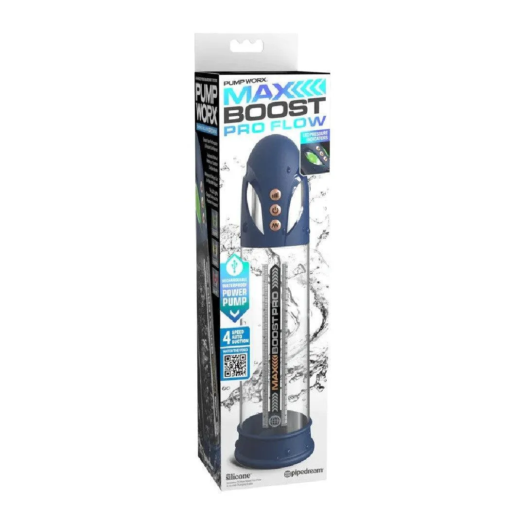 Pump Worx Max Boost Pro Flow Automatic Waterproof Penis Pump