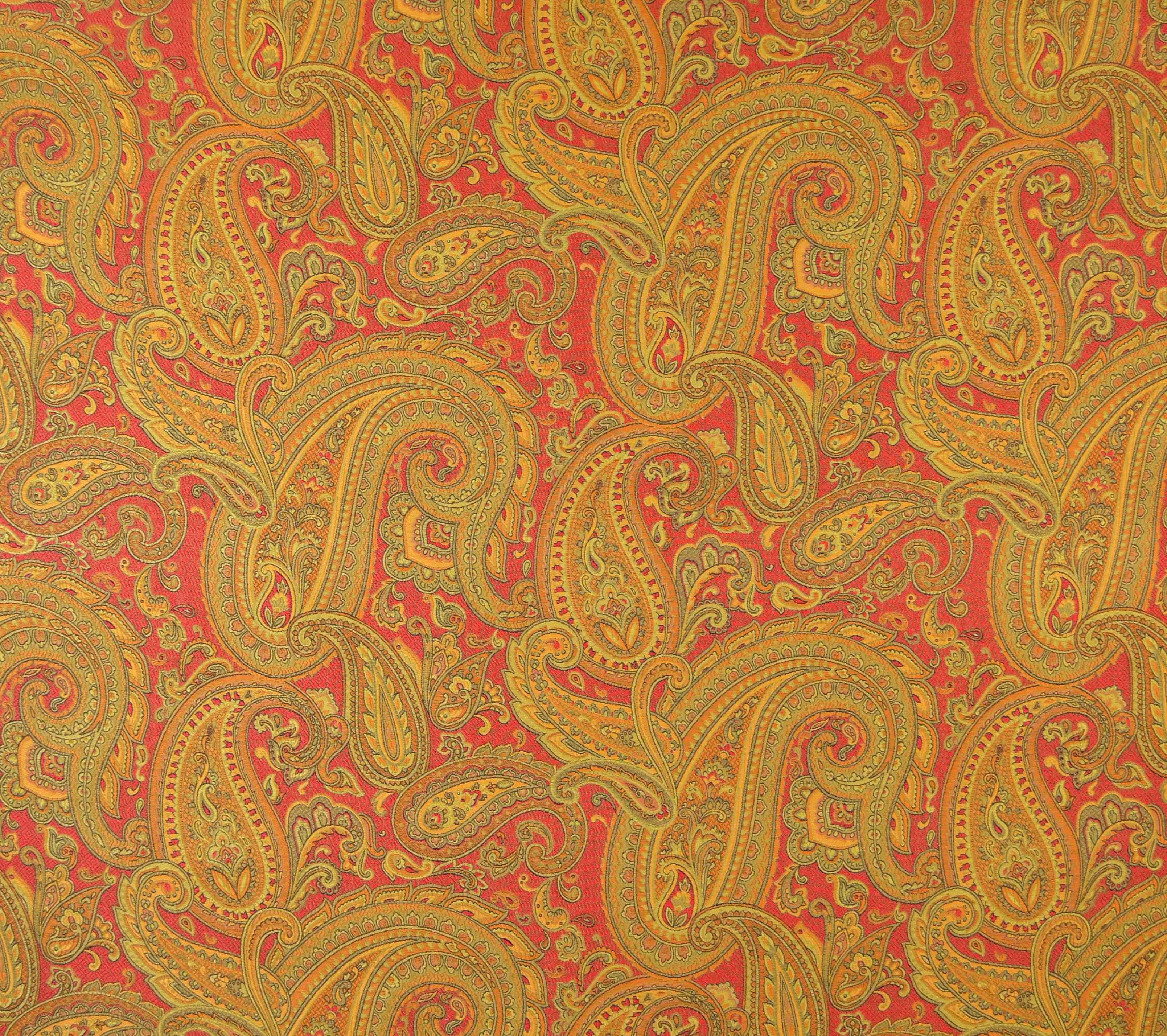 Quadrille Woven: Oasis Paisley - Multi Terracotta on Pinks (Imported from Italy)