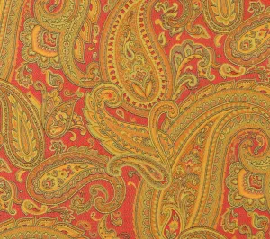 Quadrille Woven: Oasis Paisley - Multi Terracotta on Pinks (Imported from Italy)