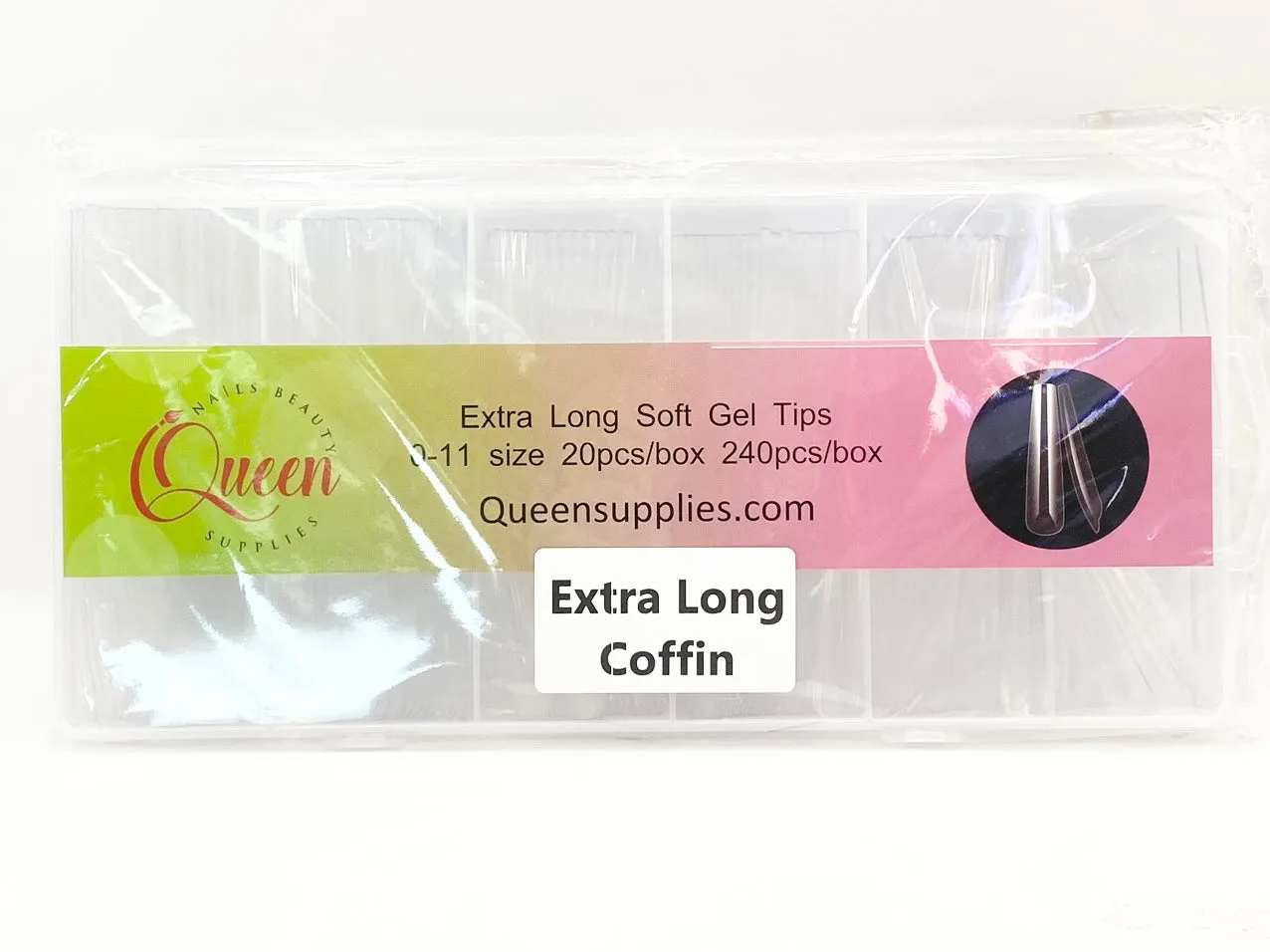 Queen - Full Cover Tips - Extra Long Coffin 240pc