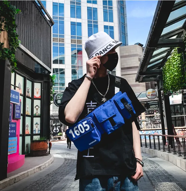 "1605" Sacoche Streetwear Bleu - URB1™