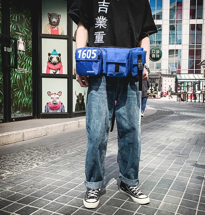 "1605" Sacoche Streetwear Bleu - URB1™