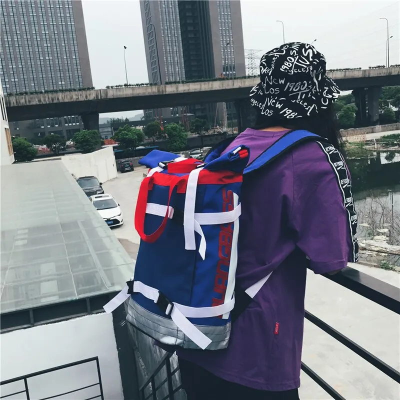 "DUANGBAGS" Sac à Dos à Sangles Streetwear Bleu - URB1™