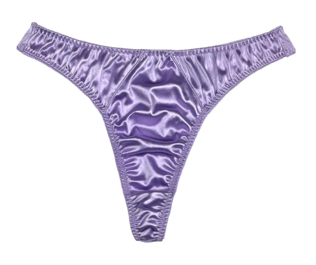 Retro Satin Thong