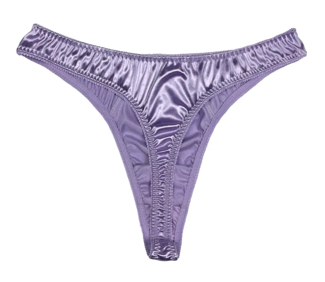 Retro Satin Thong