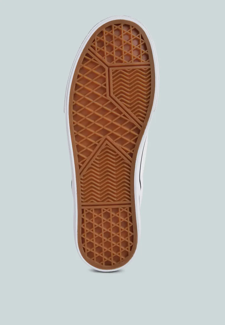 Riddler White Slip On Canvas Sneakers By RAG