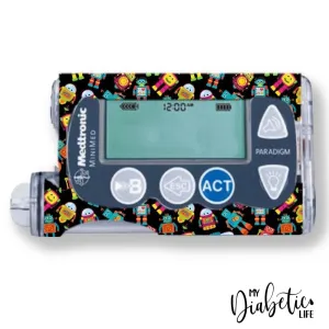 Robot Friends - Medtronic Paradigm Series 7 Sticker