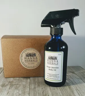 Rose Jasmine Body Oil - floral body oil - hydrating body oil - spa and relaxation - aromatherapy - essential oils - essential oil - floral
