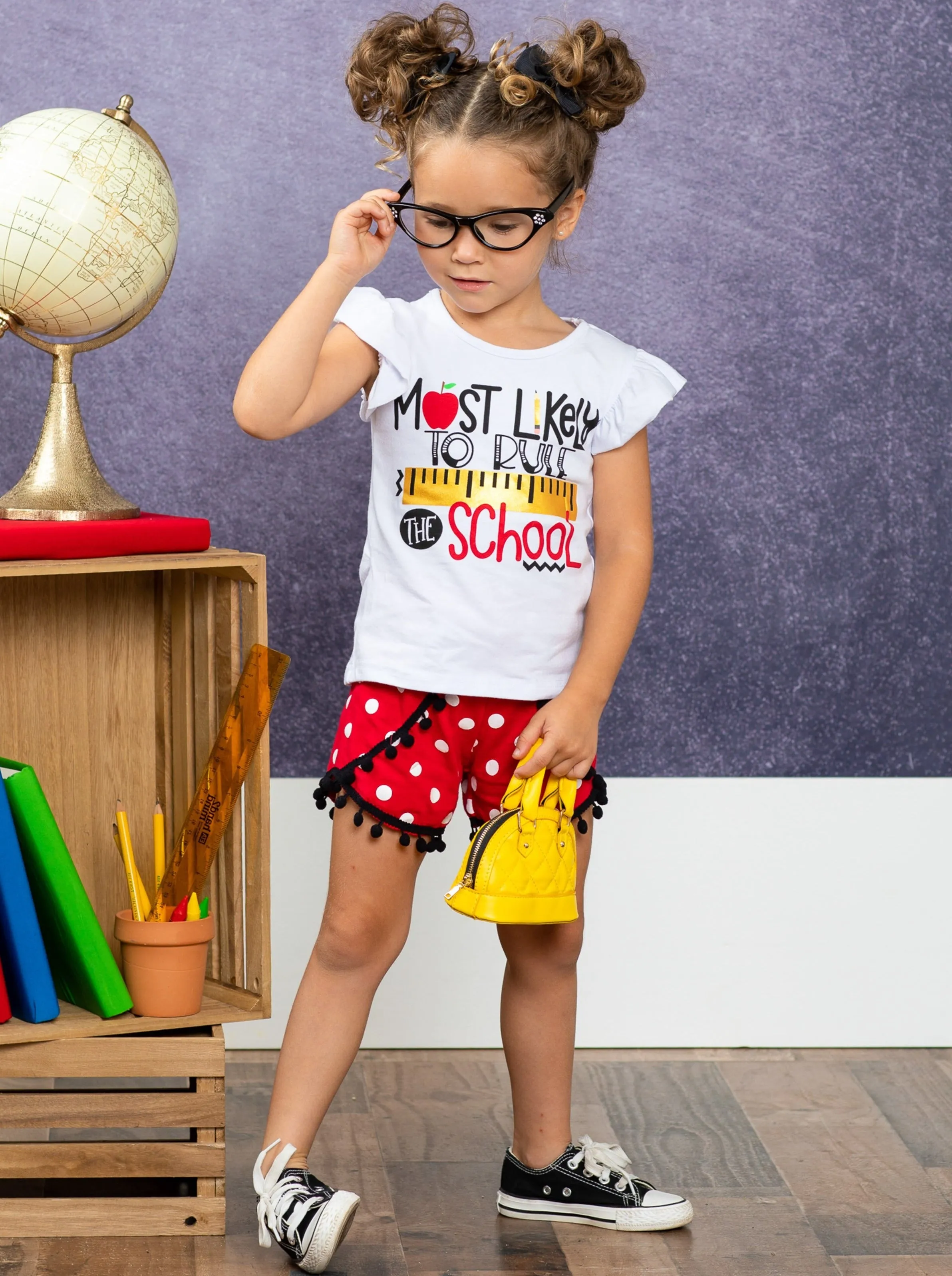 Rule the School Pom Pom Short Set