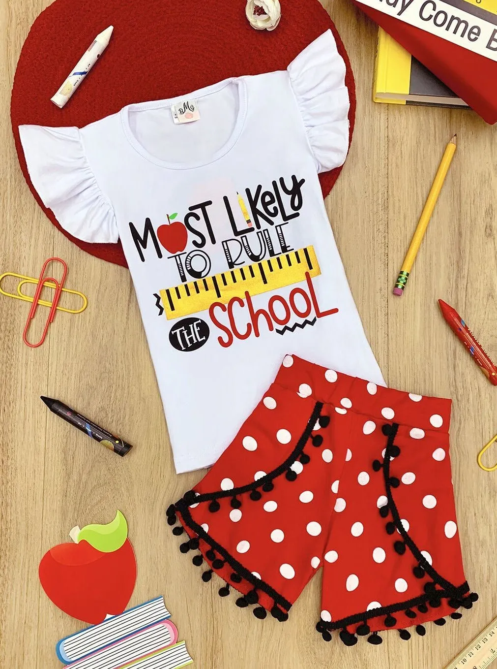 Rule the School Pom Pom Short Set