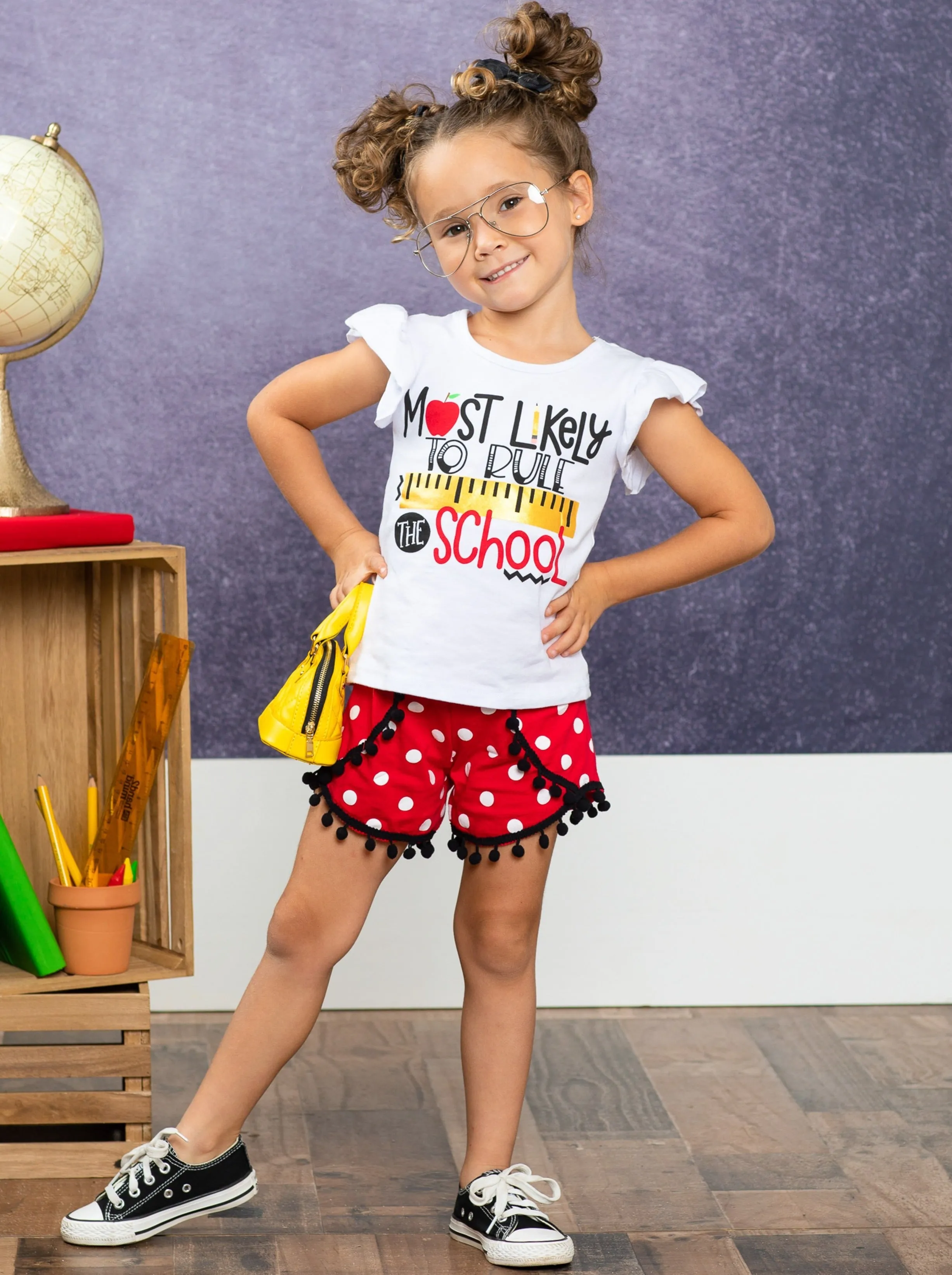 Rule the School Pom Pom Short Set