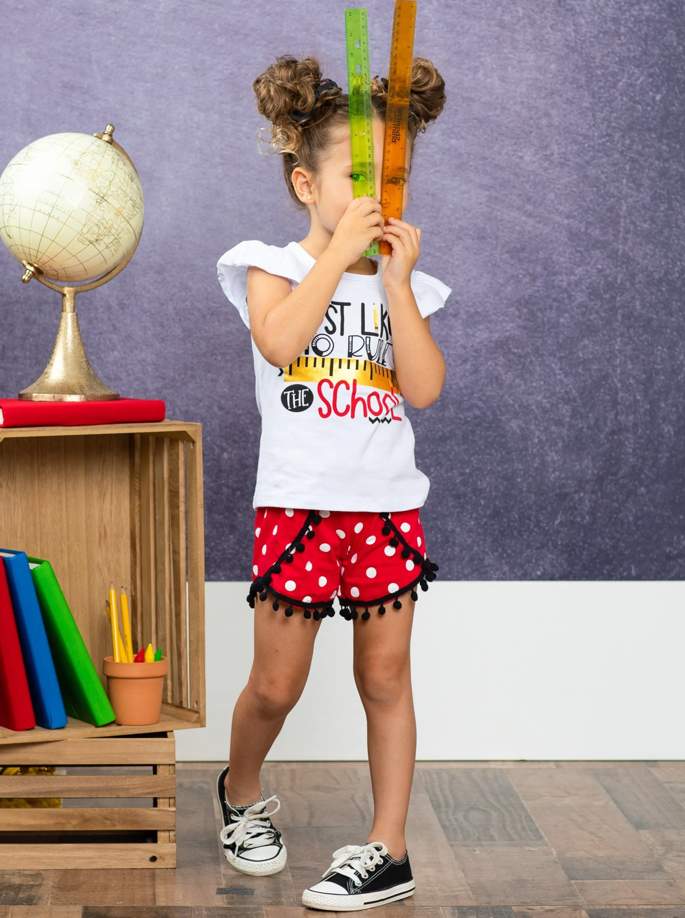 Rule the School Pom Pom Short Set