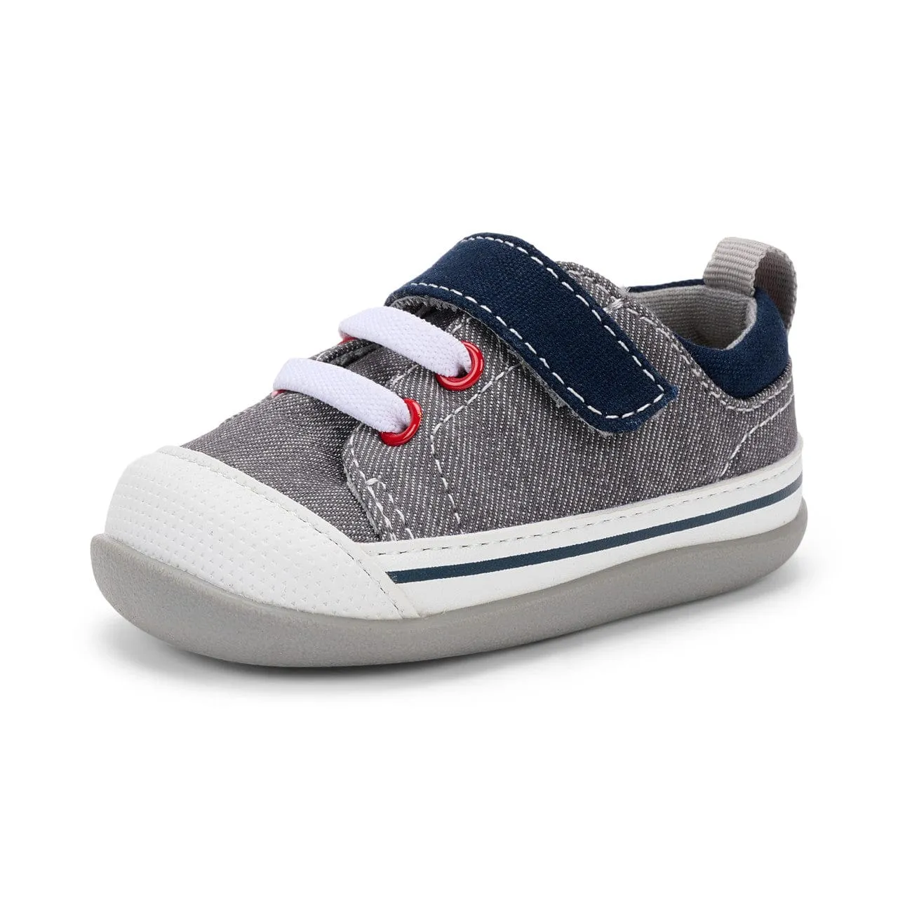 See Kai Run Stevie ll First Walker - Grey Denim