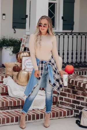 Seize The Day Ribbed Sweater - Oatmeal
