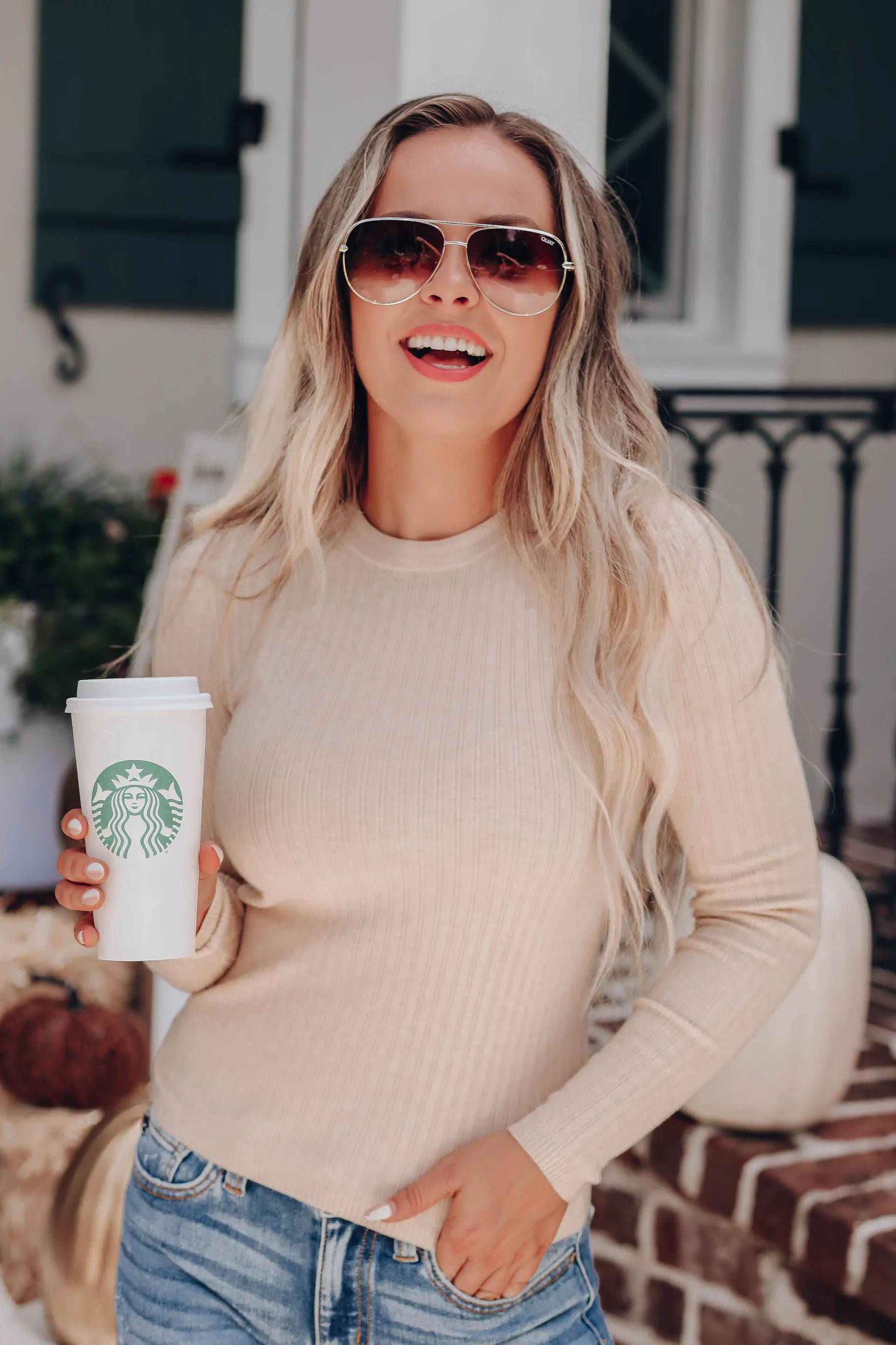 Seize The Day Ribbed Sweater - Oatmeal