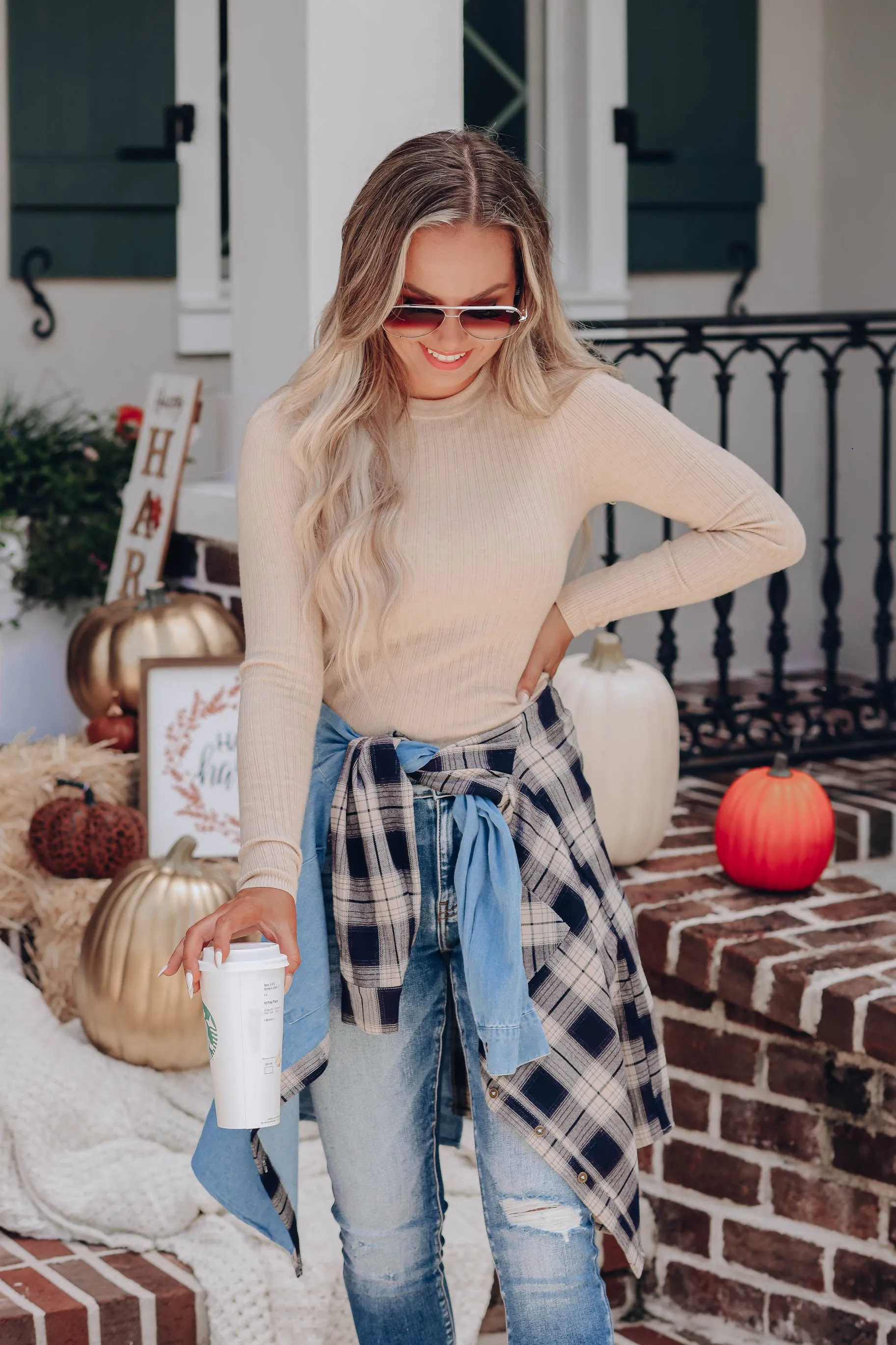 Seize The Day Ribbed Sweater - Oatmeal
