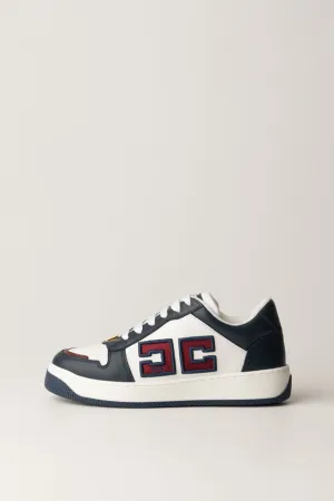 Sneakers In Pelle con Logo Doppia C