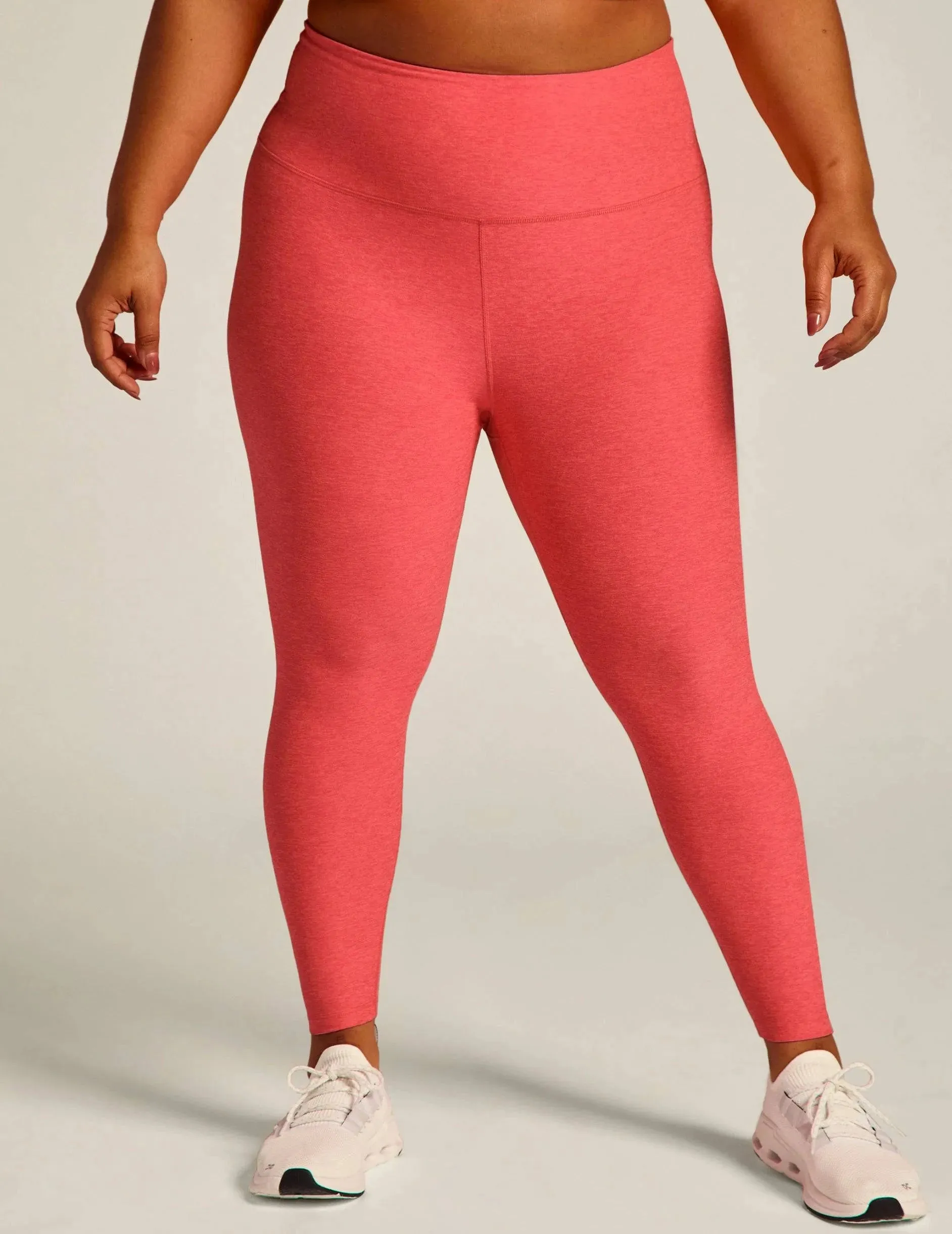 Spacedye Caught in the Midi HW Legging by Beyond Yoga | Coral Glow Hthr