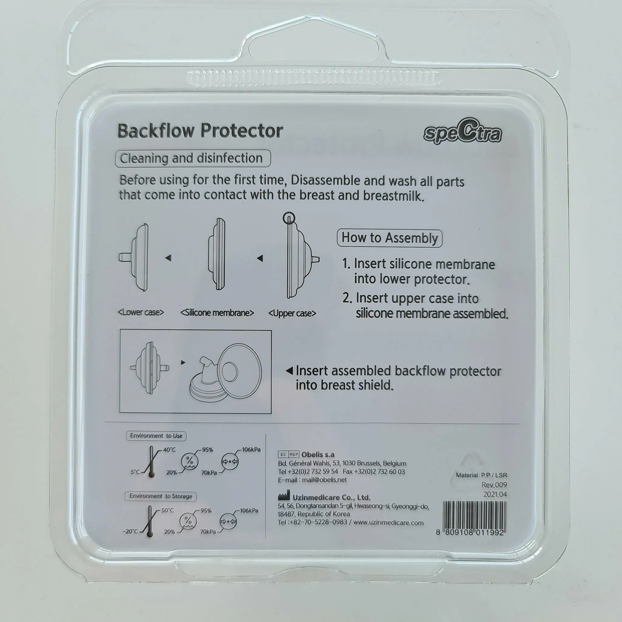 Spectra Back Flow Protector for Spectra S1, S2, M1 & S9 Electric Breast Pumps