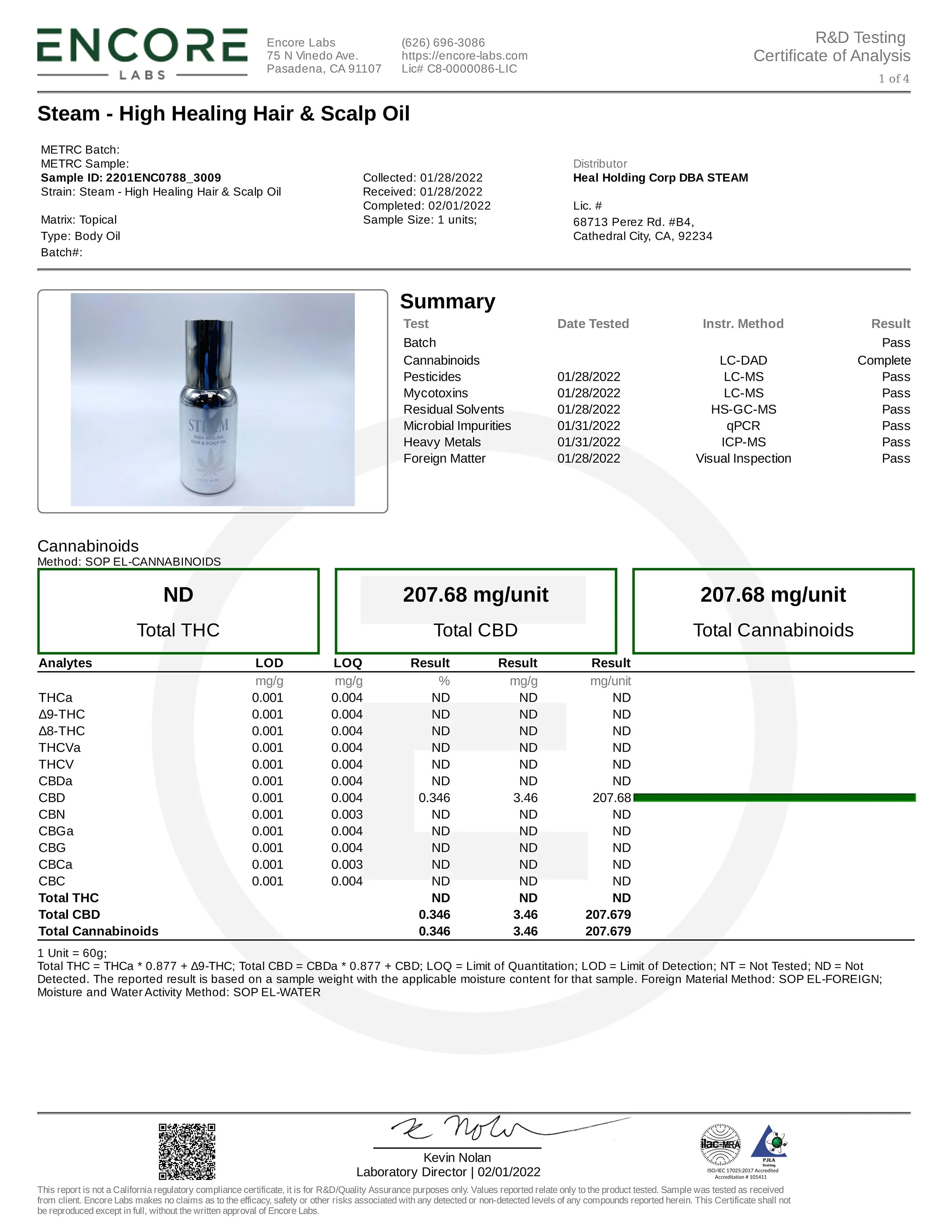 STEAM - High Healing Hair & Scalp Oil 2 oz. Refill