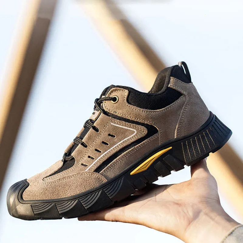 Steel Toe Shoes for Men Women Cushion Comfortable Work Lightweight Breathable Slip Resistant Indestructible Construction Industrial Safety Sneakers