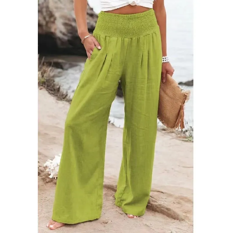 Summer Wide Leg Linen Pants SALE