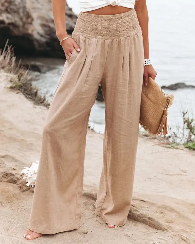 Summer Wide Leg Linen Pants SALE