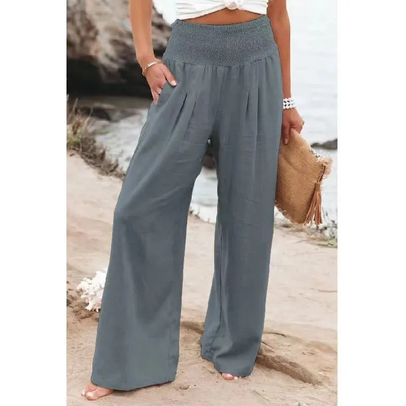 Summer Wide Leg Linen Pants SALE