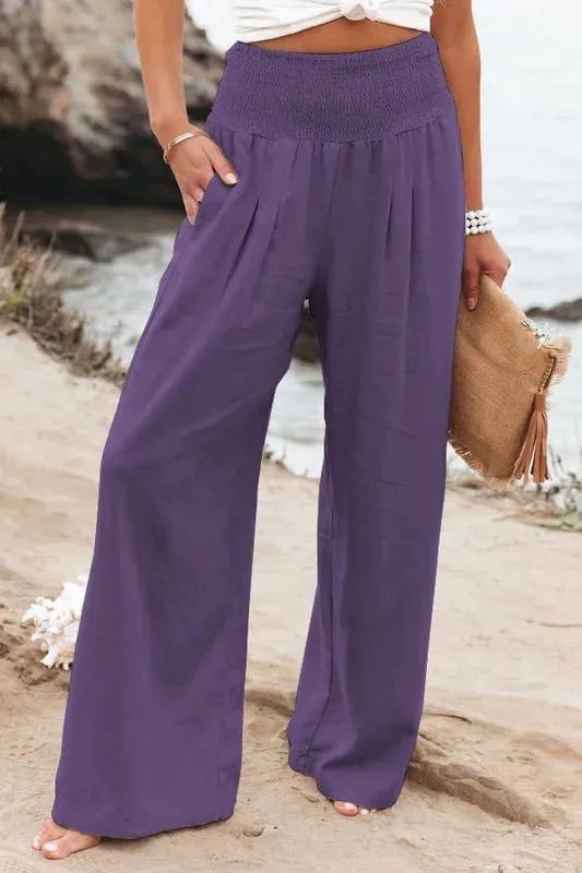 Summer Wide Leg Linen Pants SALE