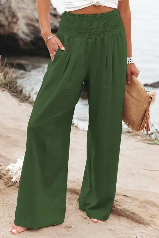 Summer Wide Leg Linen Pants SALE