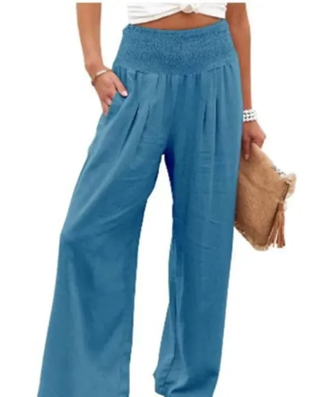 Summer Wide Leg Linen Pants SALE