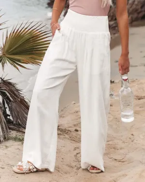 Summer Wide Leg Linen Pants SALE