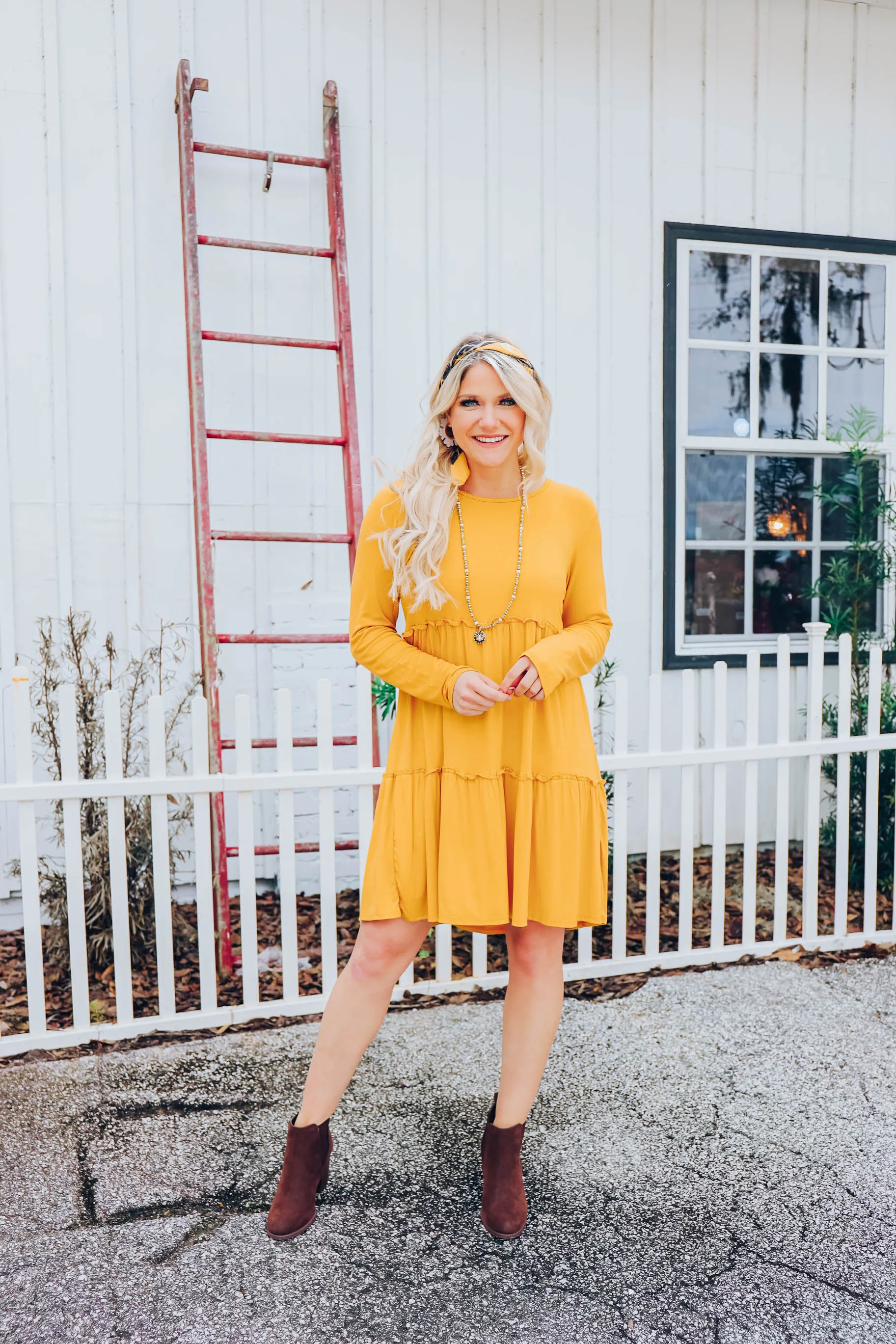 Sunflower Baby Doll Dress