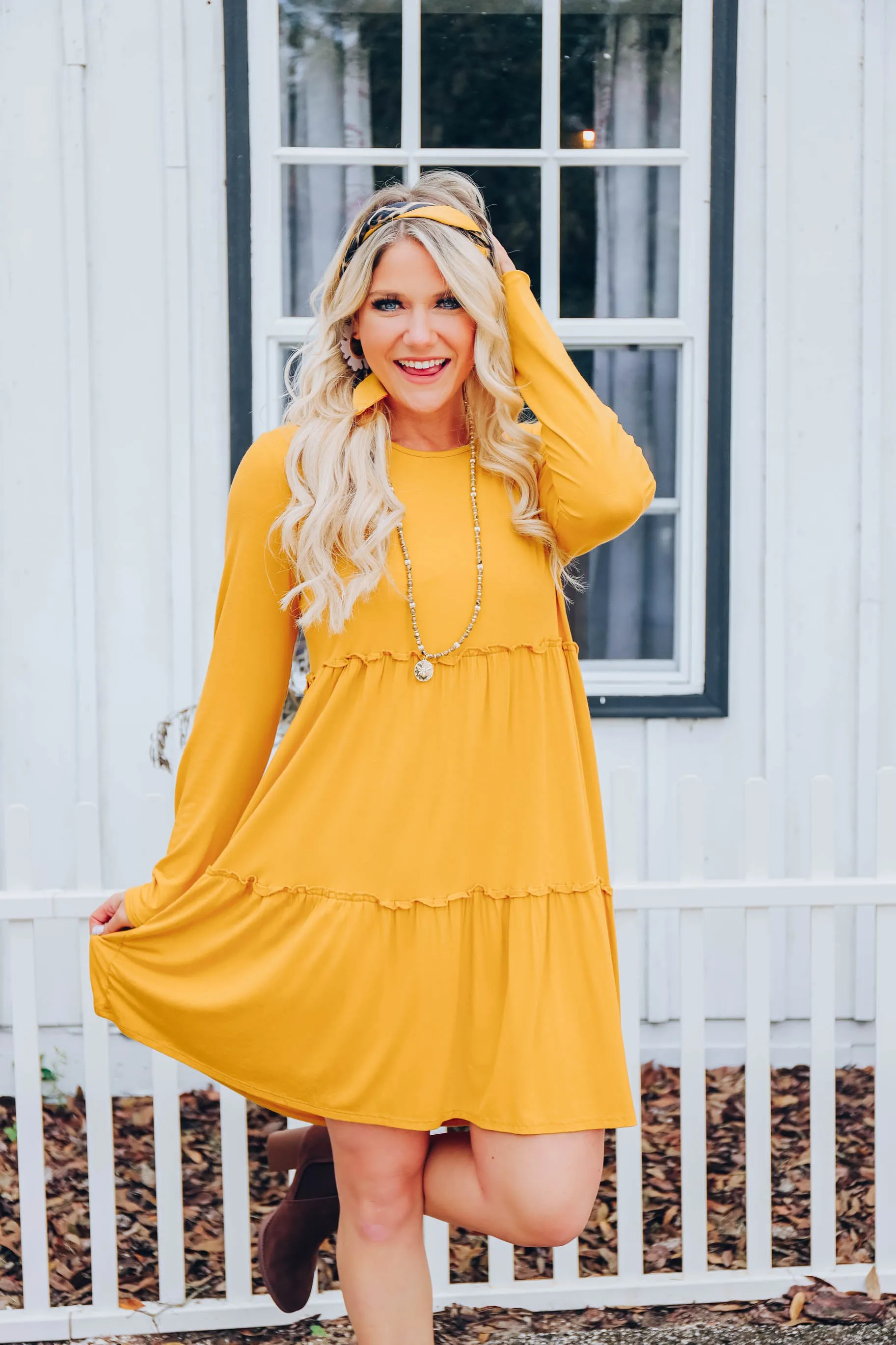 Sunflower Baby Doll Dress