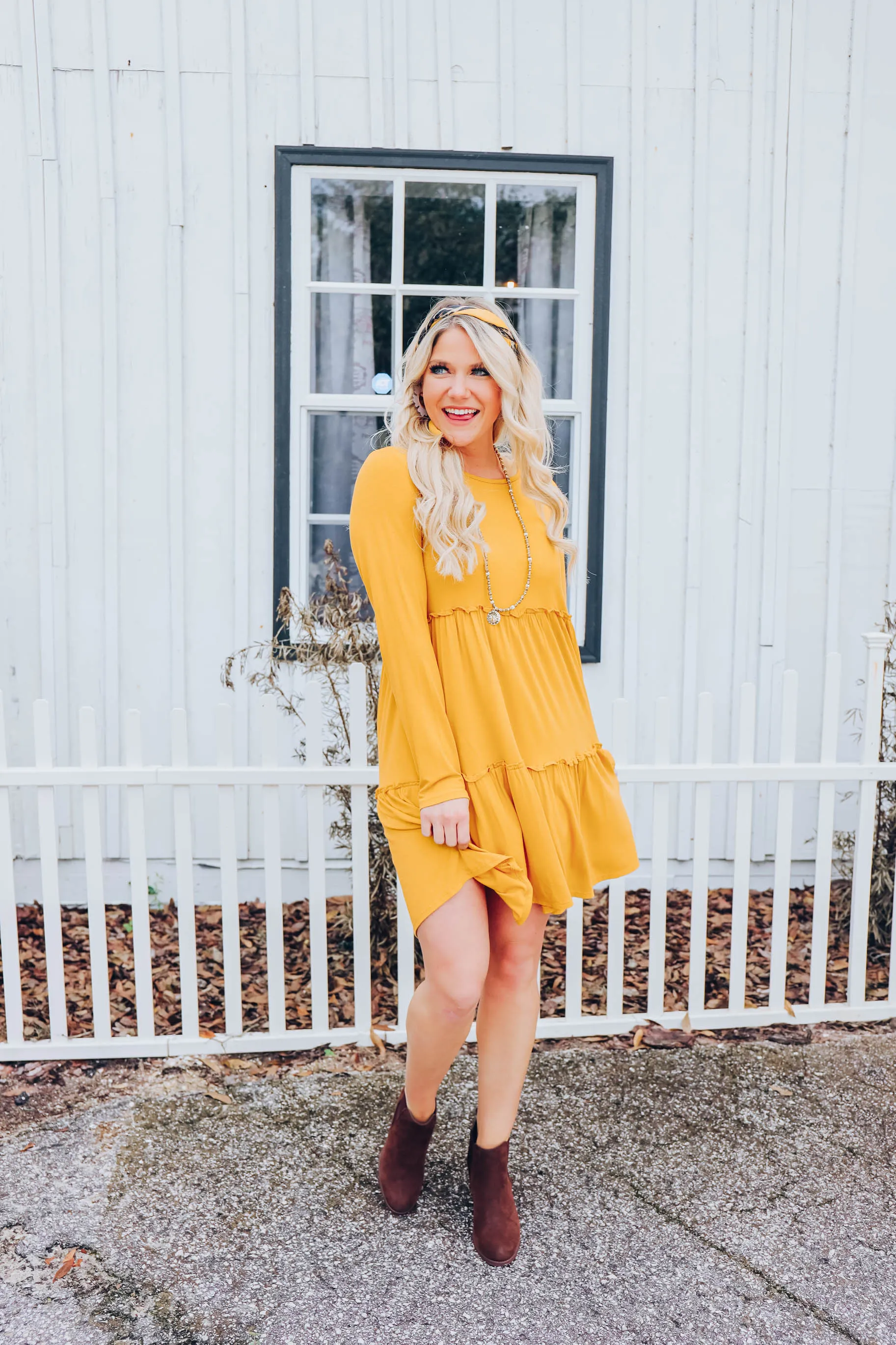 Sunflower Baby Doll Dress