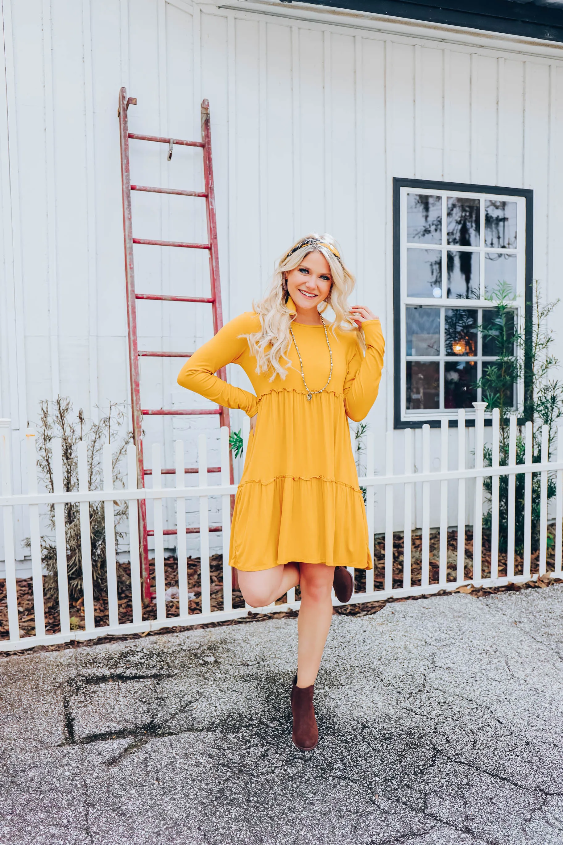 Sunflower Baby Doll Dress